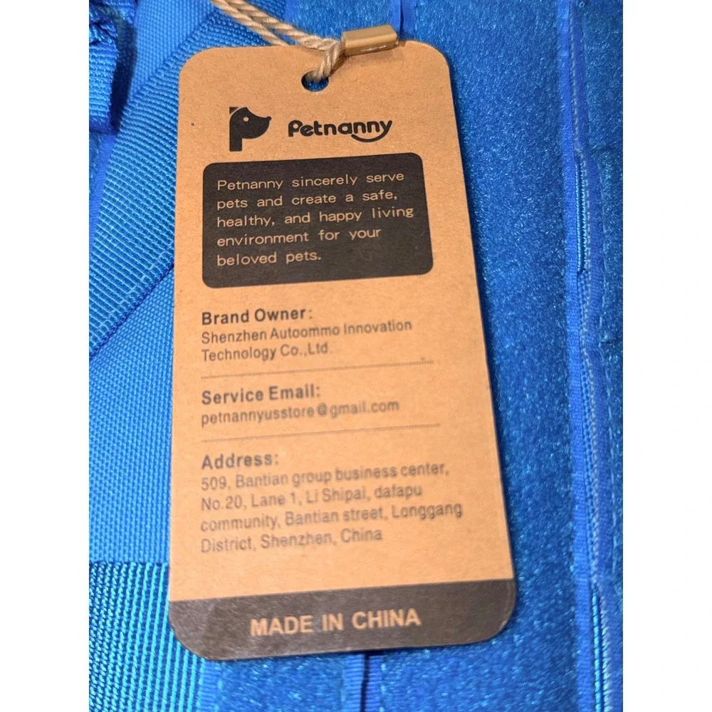 Petnanny Training Tactical Dog Harness Blue XL Padded Vest with Handle